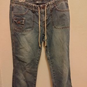 Aeropostale women's capri jeans with tie size 9/10